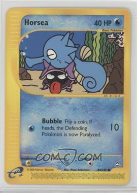 2002 Pokemon e-Card Series - Aquapolis - [Base] #84 - Horsea