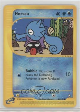 2002 Pokemon e-Card Series - Aquapolis - [Base] #84 - Horsea