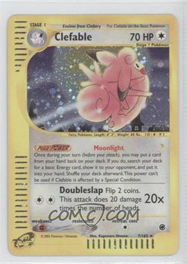 2002 Pokemon e-Card Series - Expedition - [Base] #7 - Holo - Clefable