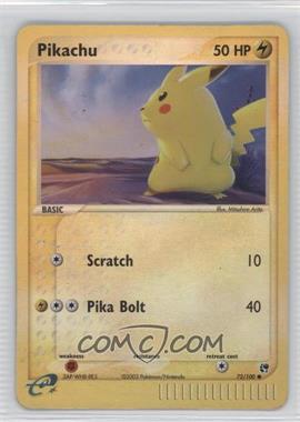 2003 Pokemon - EX Sandstorm - [Base] - Reverse Foil #72 - Pikachu [Noted]