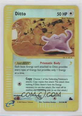 2003 Pokemon e-Card Series - Skyridge - [Base] - Reverse Foil #51 - Ditto