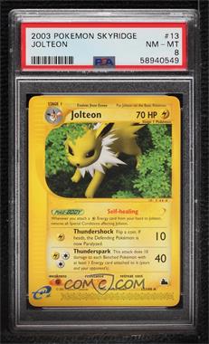 2003 Pokemon e-Card Series - Skyridge - [Base] #13 - Jolteon [PSA 8 NM‑MT]