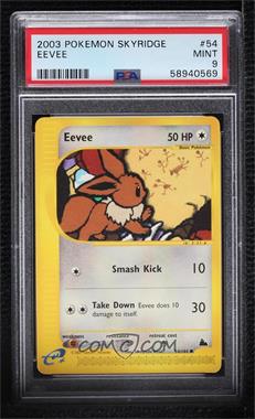 2003 Pokemon e-Card Series - Skyridge - [Base] #54 - Eevee [PSA 9 MINT]