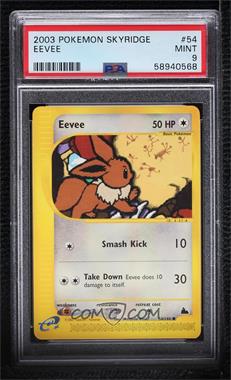 2003 Pokemon e-Card Series - Skyridge - [Base] #54 - Eevee [PSA 9 MINT]