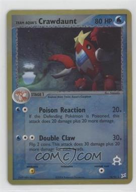 2004 Pokemon EX Team Magma vs. Team Aqua - Booster Pack [Base] - Reverse Foil #14 - Team Aqua's Crawdaunt [EX to NM]