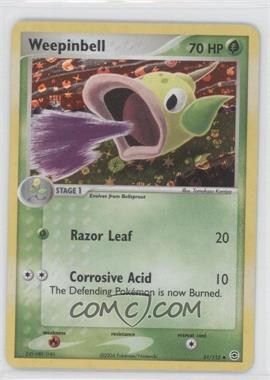 2004 Pokémon EX FireRed & LeafGreen - [Base] - Reverse Foil #51 - Weepinbell