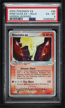 2004 Pokémon EX Hidden Legends - Booster Pack [Base] #96 - Ninetales ex (Holo) [PSA 6 EX‑MT]