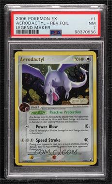 2006 Pokemon EX - Legend Maker - [Base] - Reverse Foil #1 - Aerodactyl [PSA 7 NM]