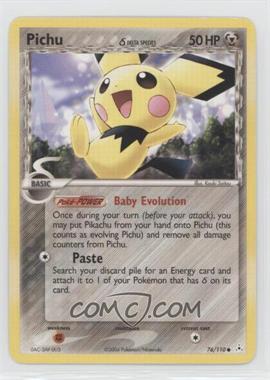 2006 Pokemon EX Holon Phantoms - [Base] #76 - Pichu [EX to NM]