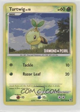 2007 Pokémon - Diamond & Pearl - Base Set - Reverse Foil #103.2 - Turtwig (Diamond & Pearl Stamp)