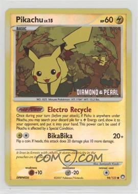 2007 Pokémon Diamond & Pearl - Mysterious Treasures - [Base] - Reverse Foil #94.2 - Pikachu (Diamond & Pearl Stamp)