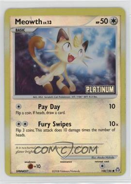 2008 Pokémon Diamond & Pearl - Legends Awakened - [Base] - Reverse Foil #106 - Meowth [EX to NM]