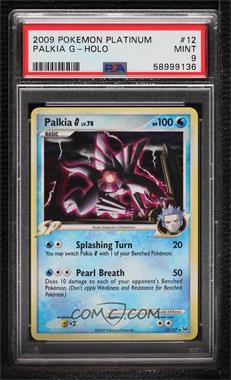 2009 Pokémon - Platinum - [Base] #12 - Holo - Palkia [PSA 9 MINT]