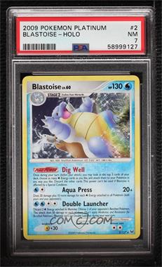 2009 Pokémon - Platinum - [Base] #2 - Holo - Blastoise [PSA 7 NM]