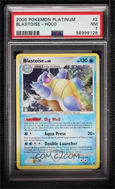 2009 Pokémon - Platinum - [Base] #2 - Holo - Blastoise [PSA 7 NM]