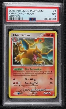 2009 Pokémon Platinum - Arceus - [Base] #1.1 - Charizard [PSA 7 NM]