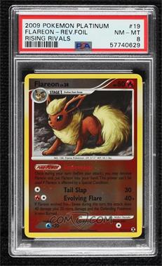 2009 Pokémon Platinum - Rising Rivals - [Base] - Reverse Foil #19 - Flareon [PSA 8 NM‑MT]