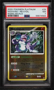 2009 Pokémon Platinum - Rising Rivals - [Base] - Reverse Foil #29 - Nidoking [PSA 7 NM]