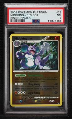 2009 Pokémon Platinum - Rising Rivals - [Base] - Reverse Foil #29 - Nidoking [PSA 7 NM]