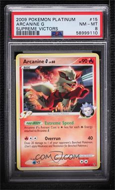 2009 Pokémon Platinum - Supreme Victors - [Base] #15.1 - Arcanine G [PSA 8 NM‑MT]