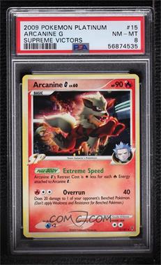 2009 Pokémon Platinum - Supreme Victors - [Base] #15.1 - Arcanine G [PSA 8 NM‑MT]