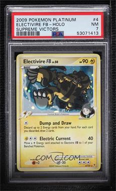 2009 Pokémon Platinum - Supreme Victors - [Base] #4 - Electivire (Holo) [PSA 7 NM]