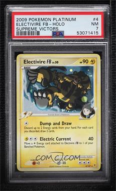 2009 Pokémon Platinum - Supreme Victors - [Base] #4 - Electivire (Holo) [PSA 7 NM]