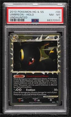 2010 Pokémon HeartGold & SoulSilver - Undaunted - [Base] #86 - Holo Rare - Umbreon (Prime) [PSA 8 NM‑MT]