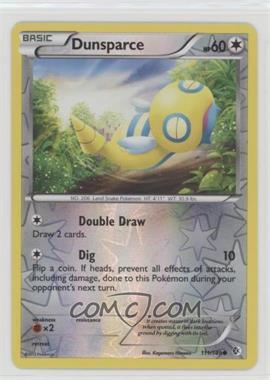 2012 Pokemon Black & White - Boundaries Crossed - [Base] - Reverse Foil #111 - Dunsparce