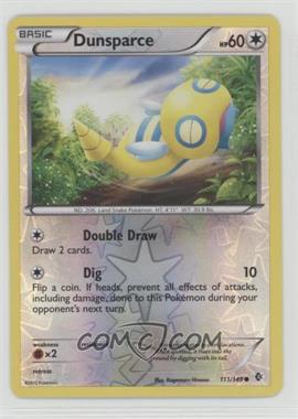 2012 Pokemon Black & White - Boundaries Crossed - [Base] - Reverse Foil #111 - Dunsparce