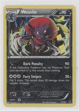 2012 Pokémon Black & White - Next Destinies - [Base] - Reverse Foil #70 - Weavile