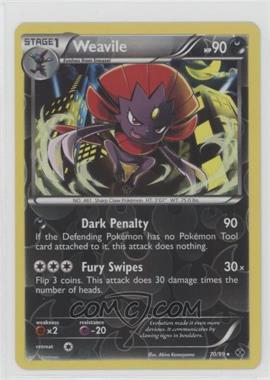 2012 Pokémon Black & White - Next Destinies - [Base] - Reverse Foil #70 - Weavile