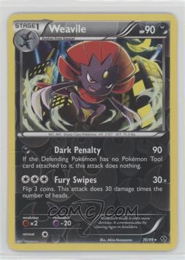 2012 Pokémon Black & White - Next Destinies - [Base] - Reverse Foil #70 - Weavile