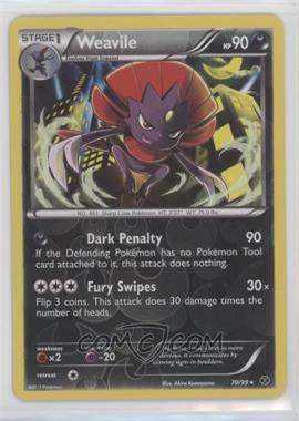 2012 Pokémon Black & White - Next Destinies - [Base] - Reverse Foil #70 - Weavile