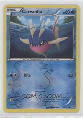 2012 Pokémon Black & White - Plasma Storm - [Base] - Reverse Foil #32 - Carvanha