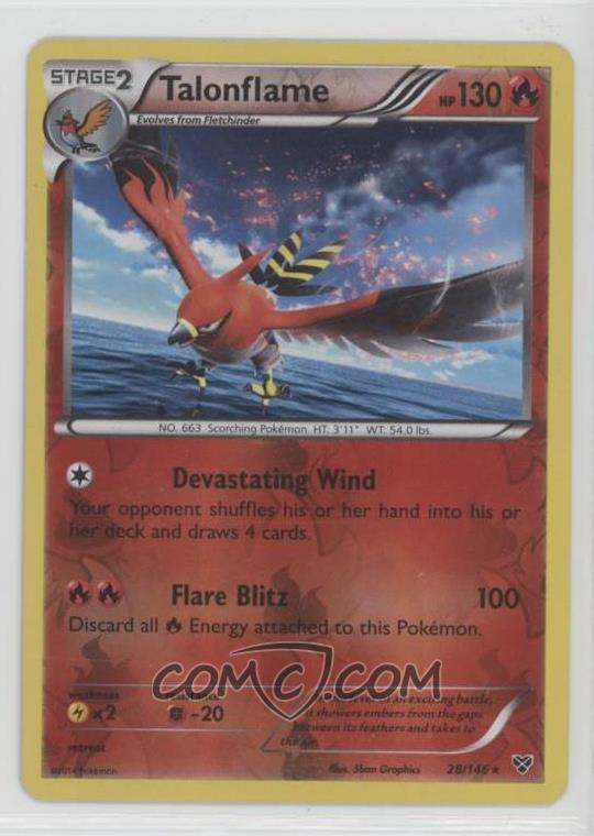 14 Pokemon Xy Booster Pack Base Reverse Foil 28 Talonflame 14 Pokemon Xy Booster Pack Base Reverse Foil 28 Talonflame
