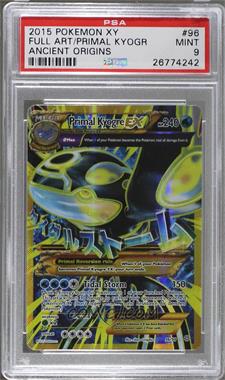 2015 Pokemon XY - Ancient Origins - [Base] #96 - Full Art - Primal Kyogre EX [PSA 9 MINT]