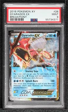 2016 Pokémon XY - Breakpoint - [Base] #26 - Gyarados EX [PSA 9 MINT]