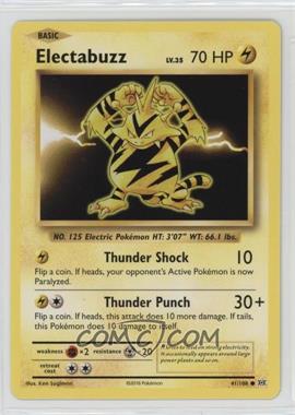 2016 Pokémon XY Evolutions - 20th Anniversary [Base] #41.1 - Electabuzz