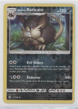 2017 Pokémon Sun & Moon - Base - [Base] - Reverse Foil #77 - Alolan Raticate