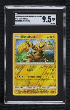 2017 Pokémon Sun & Moon - Burning Shadows - [Base] - Reverse Foil #42 - Electabuzz [SGC 9.5 Mint+]