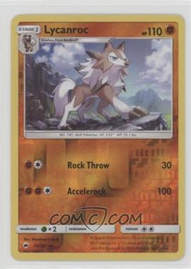 2017 Pokémon Sun & Moon - Burning Shadows - [Base] - Reverse Foil #76 - Lycanroc