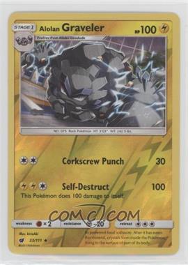 2017 Pokémon Sun & Moon - Crimson Invasion - [Base] - Reverse Foil #33 - Alolan Graveler