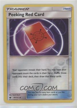 2017 Pokémon Sun & Moon - Crimson Invasion - [Base] - Reverse Foil #97 - Peeking Red Card