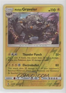 2017 Pokémon Sun & Moon - Guardians Rising - [Base] - Reverse Foil #41 - Alolan Graveler