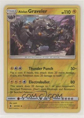 2017 Pokémon Sun & Moon - Guardians Rising - [Base] - Reverse Foil #41 - Alolan Graveler