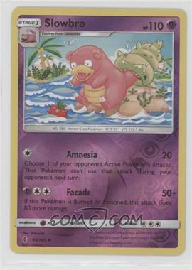 2017 Pokémon Sun & Moon - Guardians Rising - [Base] - Reverse Foil #49 - Slowbro