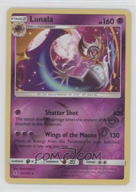 2017 Pokémon Sun & Moon - Guardians Rising - [Base] - Reverse Foil #61 - Lunala