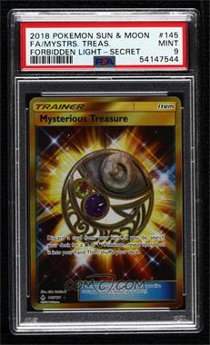 2018 Pokémon Sun & Moon - Forbidden Light - [Base] #145 - Secret - Mysterious Treasure [PSA 9 MINT]