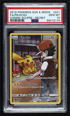 2019 Pokémon Sun & Moon - Cosmic Eclipse - [Base] #241 - Secret - Pikachu [PSA 10 GEM MT]